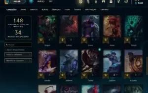 Conta prata 3 com 50 Champs e 19 Skins + 2 Prestigios Riven