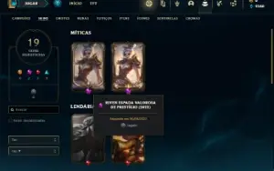 Conta prata 3 com 50 Champs e 19 Skins + 2 Prestigios Riven