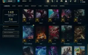 Conta prata 3 com 50 Champs e 19 Skins + 2 Prestigios Riven