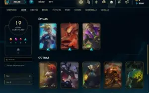 Conta prata 3 com 50 Champs e 19 Skins + 2 Prestigios Riven