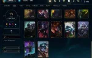 Conta prata 3 com 50 Champs e 19 Skins + 2 Prestigios Riven