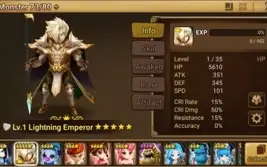 Reroll Summoners War com Lightning Emperor Light + Ariel