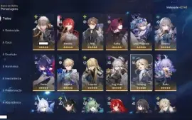 Honkai: Star Rail - 20 Personagens 5* + MC Masculino