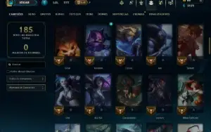 Platina 3 com 75 Champs e 19 Skins