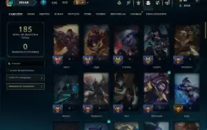 Platina 3 com 75 Champs e 19 Skins