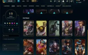 Platina 3 com 75 Champs e 19 Skins