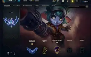 Conta LOL Diamante 4 - 65% de winrate na solo/duo