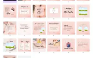 Pack Canva Cilios - 25 Artes Editáveis