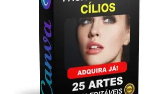 Pack Canva Cilios - 25 Artes Editáveis
