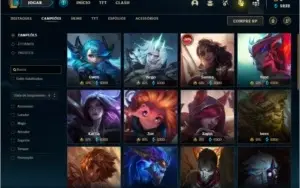 Conta prata 1 com 84 skins e 129 champs