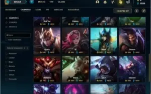 Conta prata 1 com 84 skins e 129 champs