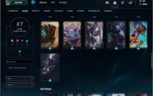 Conta prata 4 com 84 champs, 47 skin e Ahri Edição Prestigio
