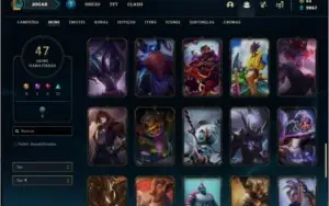 Conta prata 4 com 84 champs, 47 skin e Ahri Edição Prestigio