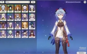 Ganyu C1 + Childe + Venti + Keqing + Qiqi C1