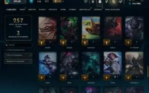 Esmeralda 3 com 80 Champs e 52 Skins ( JG / TOP / MID )