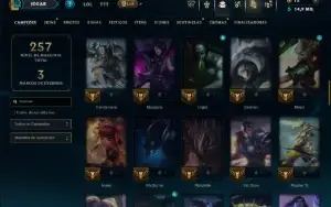 Esmeralda 3 com 80 Champs e 52 Skins ( JG / TOP / MID )