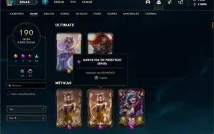Conta platina 4 com 140 Champs e 190 Skins + 2 Prestigios