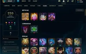 Conta platina 4 com 140 Champs e 190 Skins + 2 Prestigios