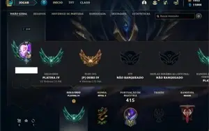 Conta platina 4 com 140 Champs e 190 Skins + 2 Prestigios