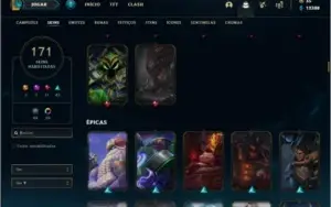 Conta prata 1 com 125 champs e 171 skins (VEM COM DADOS)