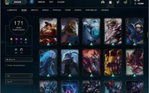 Conta prata 1 com 125 champs e 171 skins (VEM COM DADOS)