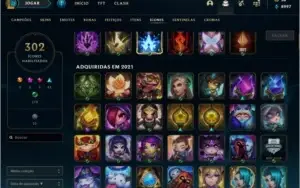 Conta LoL com mais de 300 skins