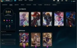 Conta LoL com mais de 300 skins