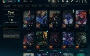 Conta bronze 2 com 120 Champs e 96 Skins + 2 Prestigios