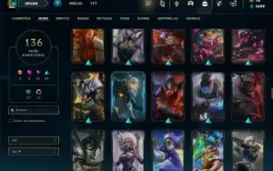 Bronze 4 com 150 Champs e 136 Skins ( Nivel 647 )