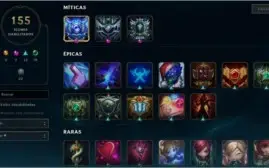Conta lol todos champs 123 skins