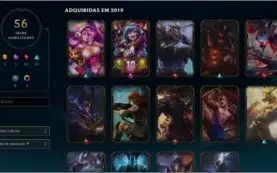 Conta de League of Legends gold IV com 56 skins