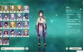 ✨ CONTA GENSHIN IMPACT COM XIAO AYAKA GANYU + DOIS T5 ✨