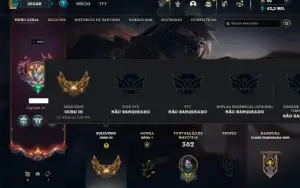 Ouro 3 com TODOS os champs e 324 Skins + 9 Prestigios