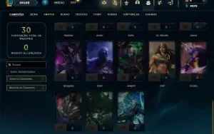 Ouro 3 com 35 Champs e 5 Skins