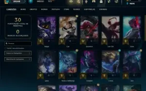 Ouro 3 com 35 Champs e 5 Skins