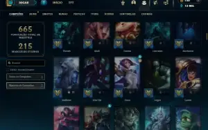 Prata 1 com TODOS os champs e 156 Skins + 4 Prestigios