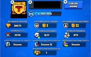 Conta Full Brawlstars 26k Troféus e 67 skins