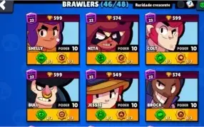 Conta Full Brawlstars 26k Troféus e 67 skins