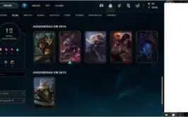 Conta nível 39 unranked, com 12 skins