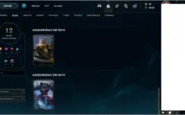 Conta nível 39 unranked, com 12 skins