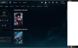 Conta nível 39 unranked, com 12 skins