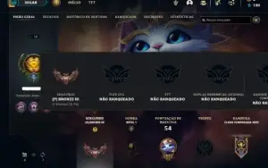 Bronze 3 com 40 Champs e 4 Skins + 4 Fragmentos