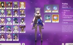 Keqing (Skin) + Mona + Tighnari + Cortadora Da Neblina