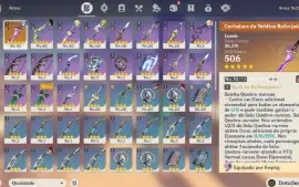 Keqing (Skin) + Mona + Tighnari + Cortadora Da Neblina