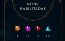Vendo Conta LOL Unranked com 117 Skins habilitadas.
