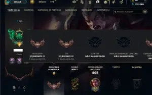 Bronze 4 com TODOS os champs e 255 Skins