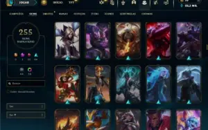 Bronze 4 com TODOS os champs e 255 Skins