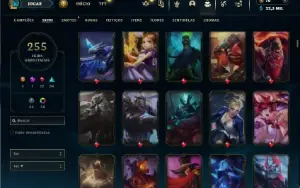 Bronze 4 com TODOS os champs e 255 Skins