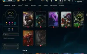 Bronze 4 com TODOS os champs e 255 Skins