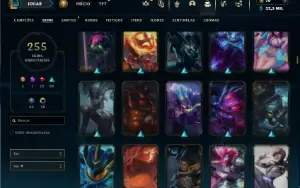 Bronze 4 com TODOS os champs e 255 Skins